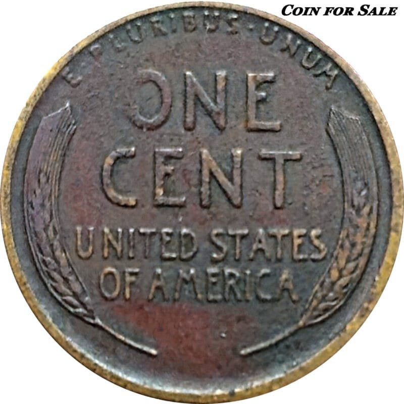 1922 no D Lincoln Wheat cent ungraded Reverse View