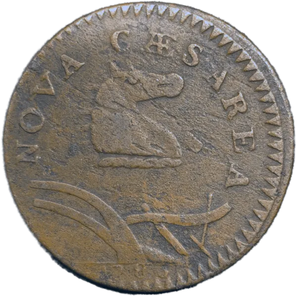 1786 Jersey Copper Maris 23-r Obverse View