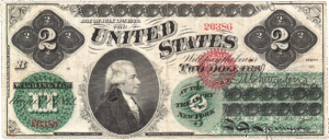 Series of 1862 $2 Legal Tender