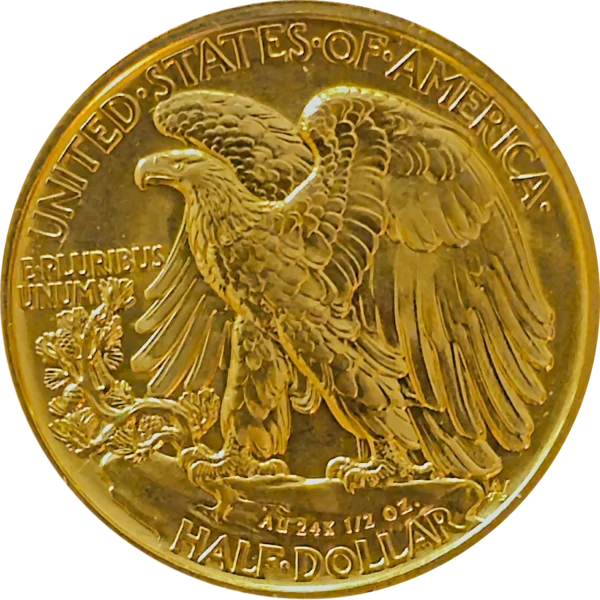 2016 W Walking Liberty Gold Commemorative Reverse View