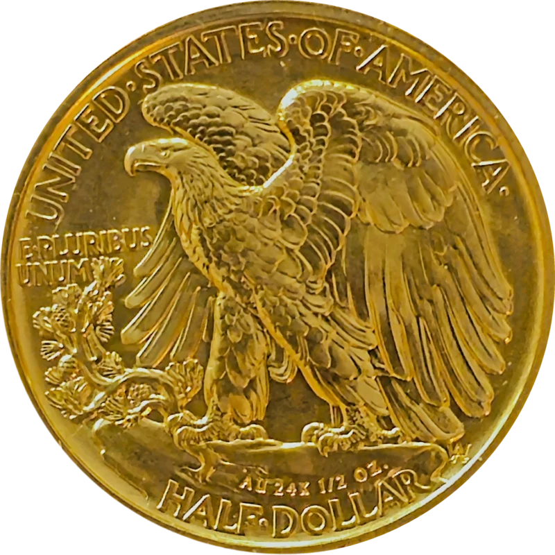 2016 W Walking Liberty Gold Commemorative Reverse View