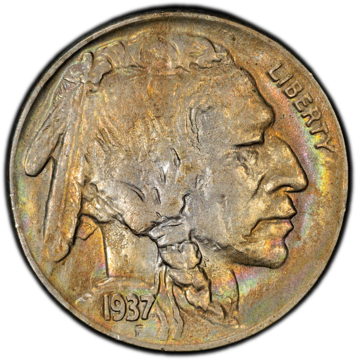 1937 D Three Legs Buffalo Nickel PCGS MS64