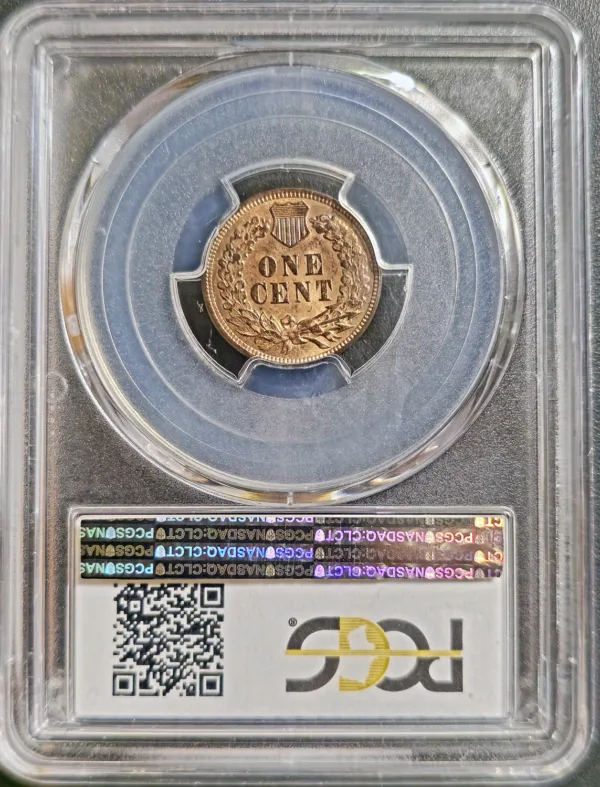 1892 Indian Head Cent PCGS MS63 RB Reverse Holder View