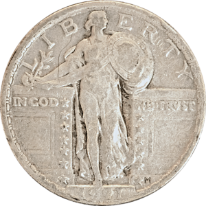 1921 Standing Liberty Quarter Obverse View