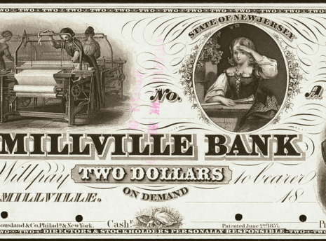 Millville Bank $2 Proof PMG Superb Gem Unc 67 EPQ Obverse View