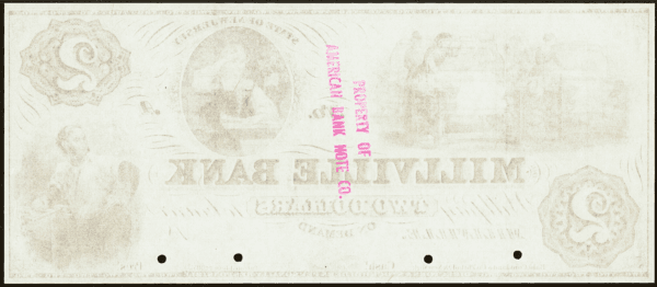 Millville Bank $2 Proof PMG Superb Gem Unc 67 EPQ Reverse View