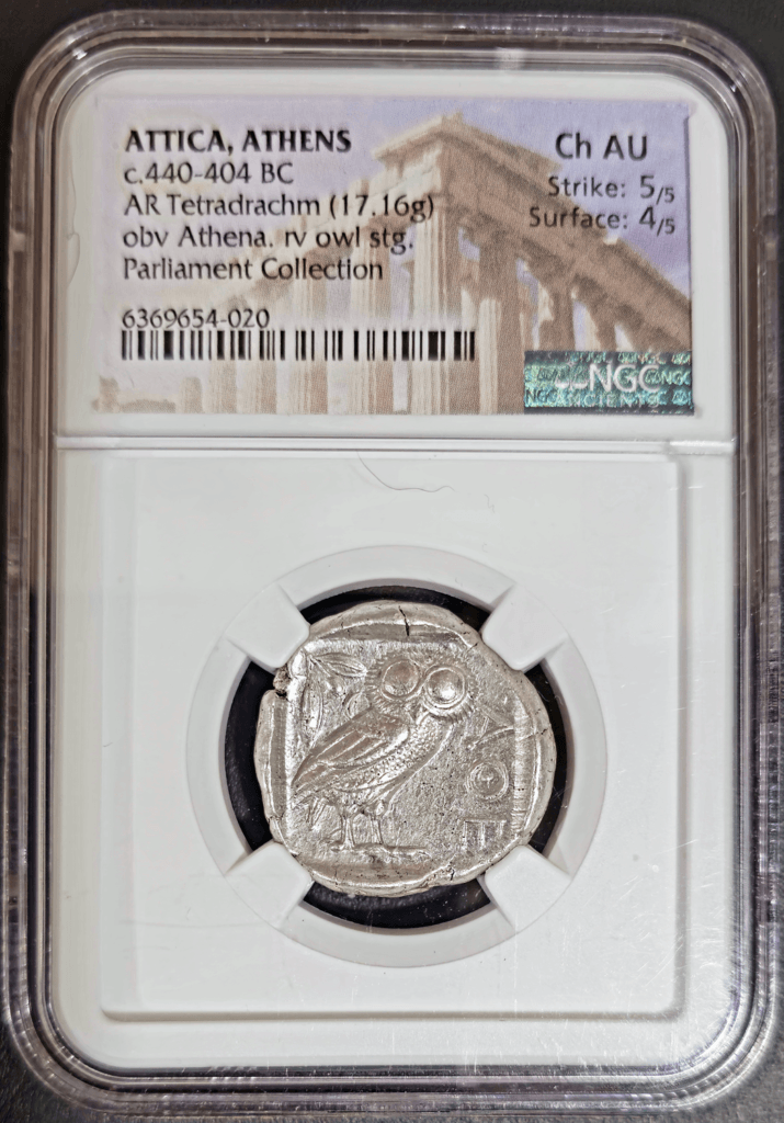 Attica-athens tetradrachm obverse Holder View