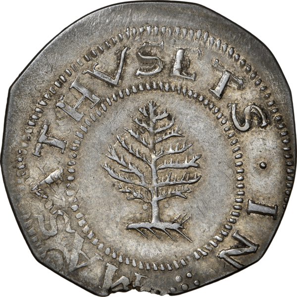 Massachusetts Colony 1652 pine tree shilling