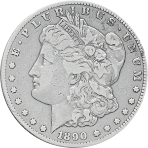 1890 Carson City Morgan Dollar Obverse View