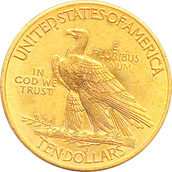 1932 $10 Indian Head Gold Reverse View