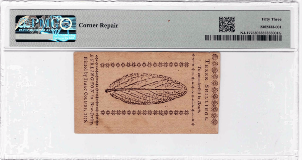 NJ Colonial Note with John Hart Signature, Fr-NJ177