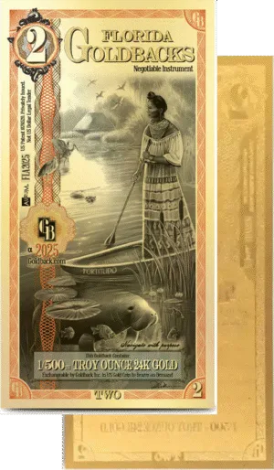Florida $2 Goldback Note