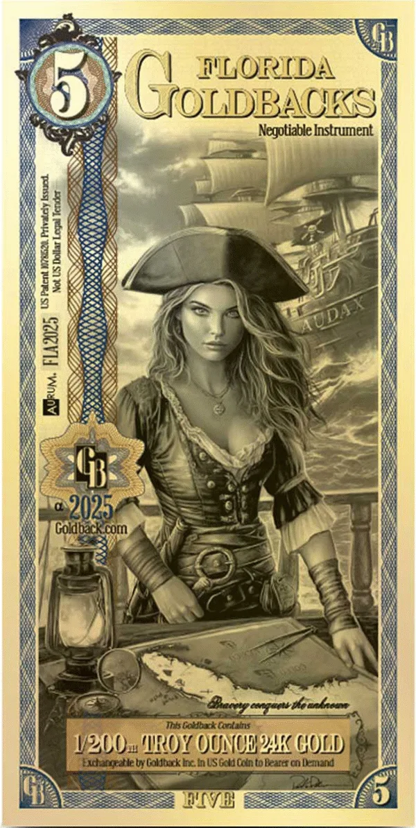 Florida $5 Goldback Note