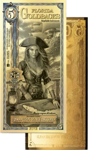 Florida $5 Goldback Note