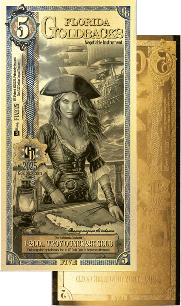 Florida $5 Goldback Note