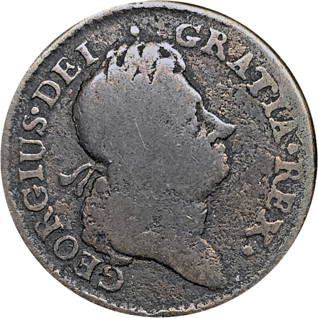 1723 Wood's Hibernia Half penny obverse