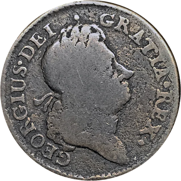 1723 Wood's Hibernia Half penny obverse