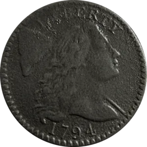 1794 Liberty Cap Large Cent Reverse of 94 Obverse