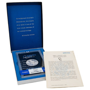 1884 CC Morgan Dollar NGC MS 63 GSA Box and COA