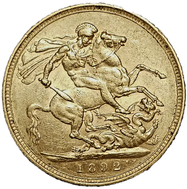 1892 Jubilee Head Sovereign Obverse