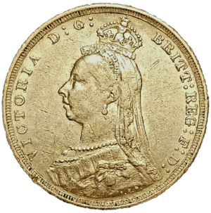 1892 Jubilee Head Sovereign Reverse