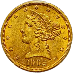 1902 $5 Liberty Head Gold
