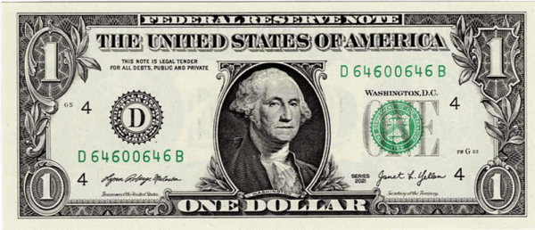 Cleveland District Fed Reserve $1 Radar Note