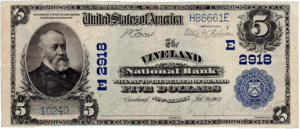 Vineland NJ National Currency 3rd charter plain back