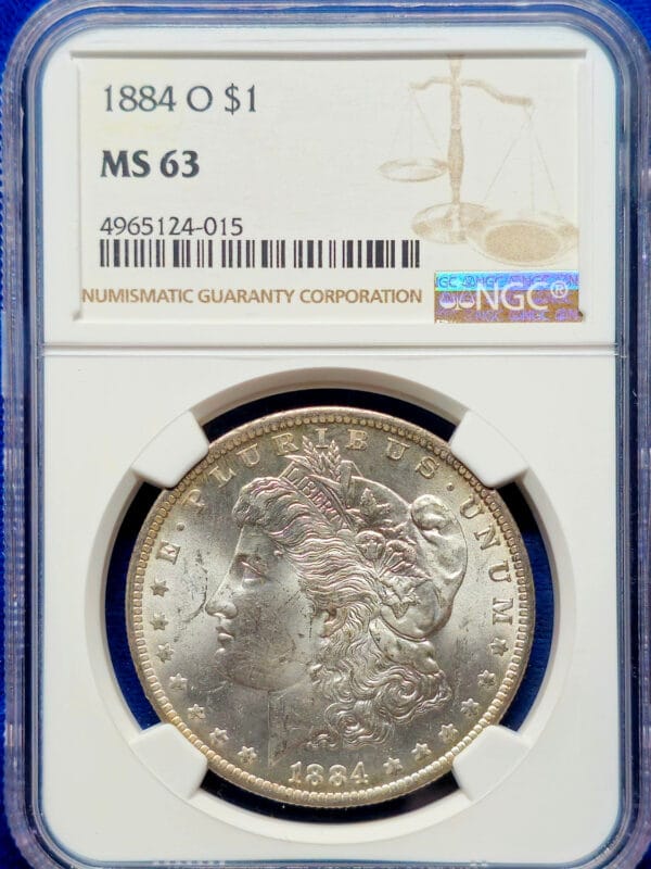 1884 O Morgan Dollar NGC MS63