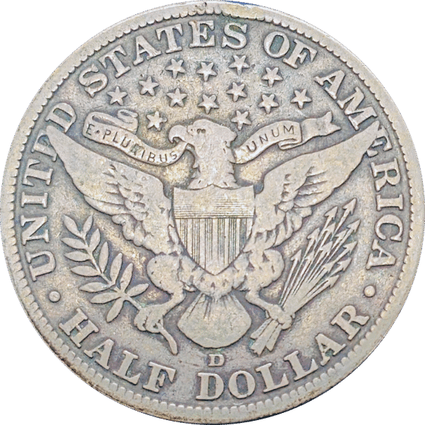 1913 D Barber Half Dollar