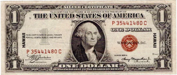 Series of 1935 A Hawaii Overprint $1 WWII Emergency Currency