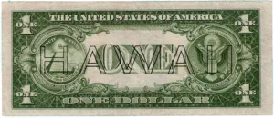 Series of 1935 A Hawaii Overprint $1 WWII Emergency Currency