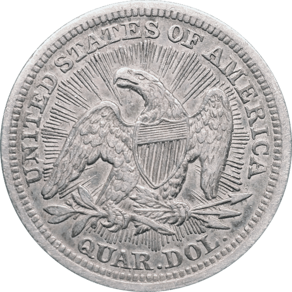 1853 seated liberty 25¢ overdate 3 over 4