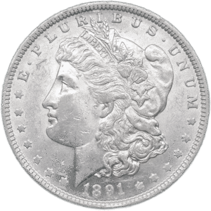 1891 O Morgan Silver Dollar