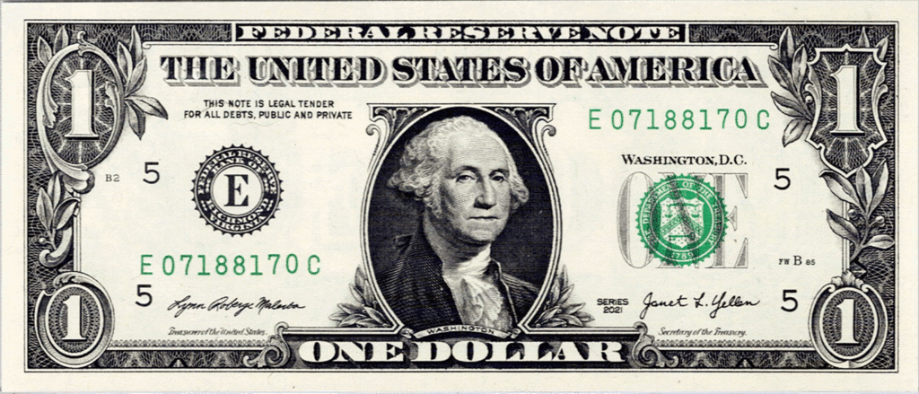 2021 Series $1 Fancy Serial Unc