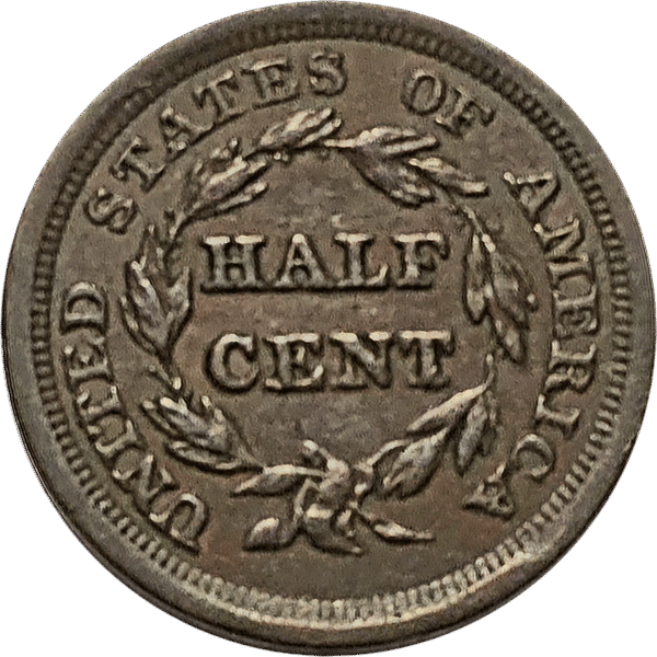 1857 Braided Hair Large Cent Small Date