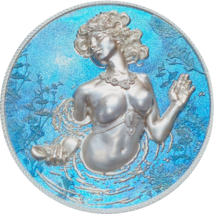 Aphrodite ultra high relief 2 oz. silver