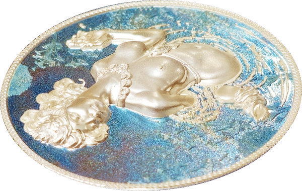 Aphrodite ultra high relief 2 oz. silver