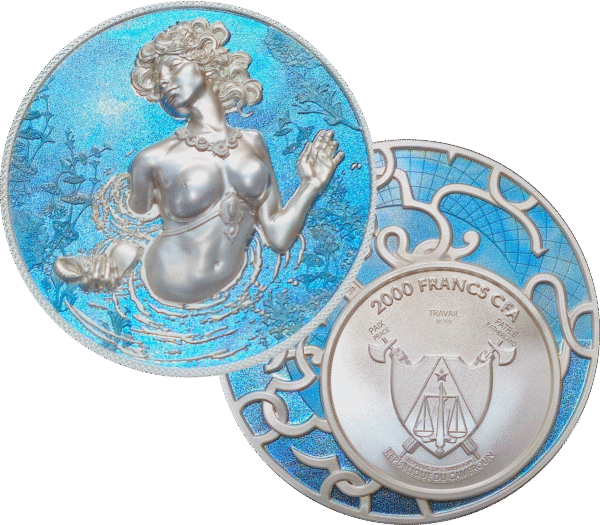 Aphrodite ultra high relief 2 oz. silver