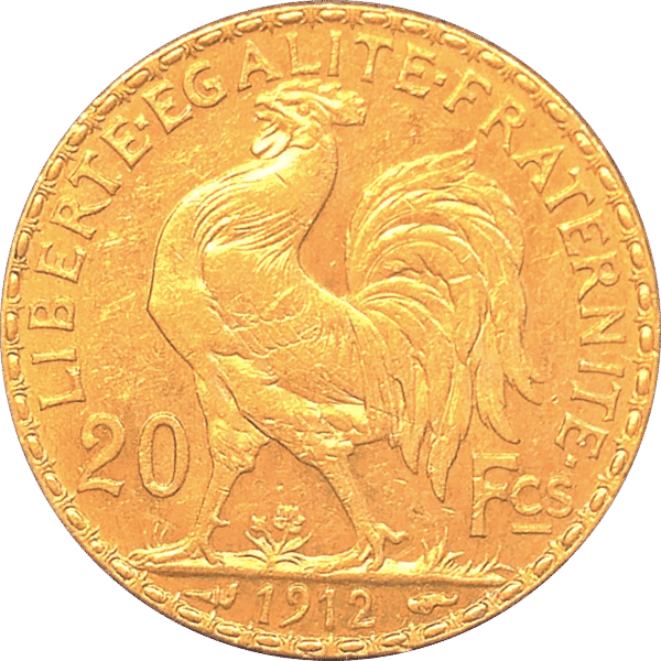 1912 French Gold Rooster