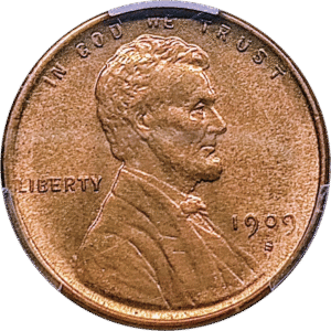 1909 S VDB Lincoln Cent PCGS MS62RD
