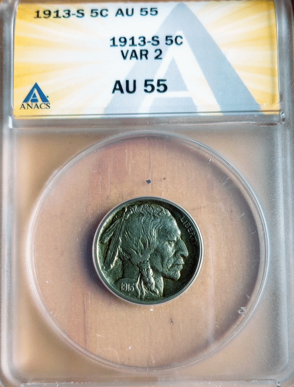 1913 S Buffalo Nickel Type 2