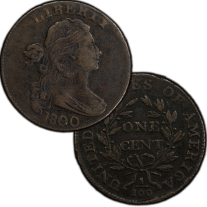 Draped Bust Large Cent Overdate 1800/79