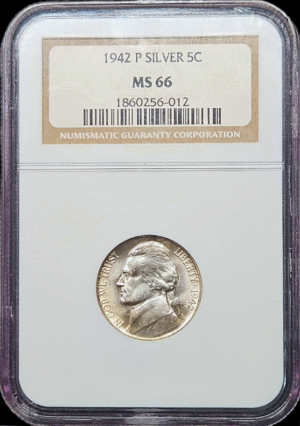 1942 P war nickel NGC MS6