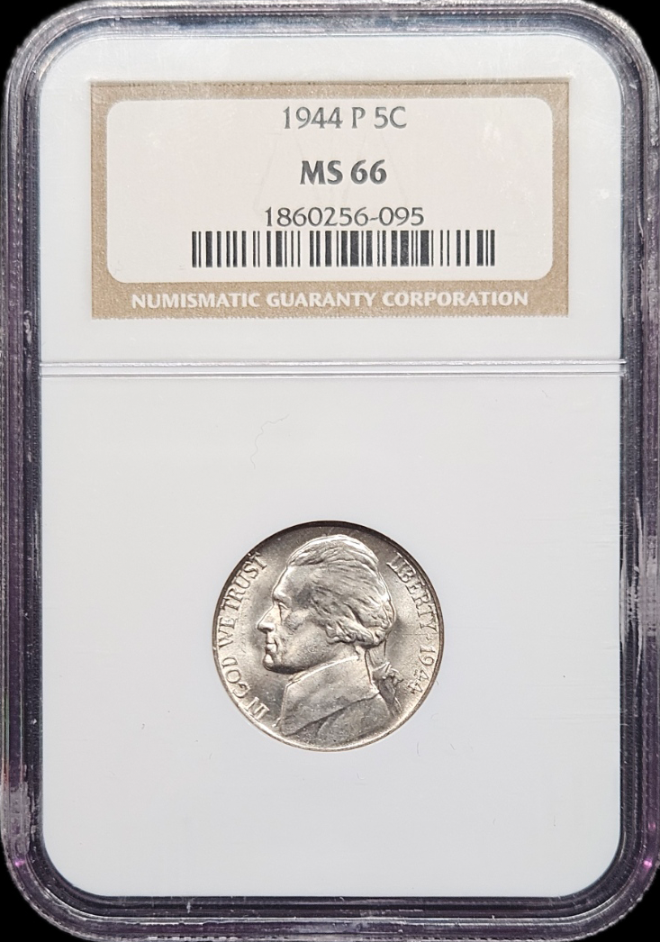 1944 P Jefferson War Nickel NGC MS66