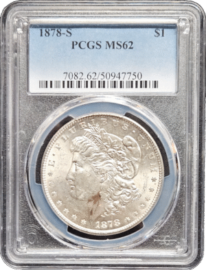 1878 S Morgan Dollar PCGS MS62