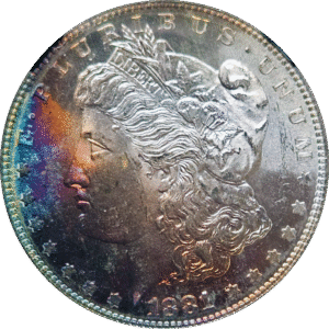 1881 S Morgan Dollar Toner NGC MS65