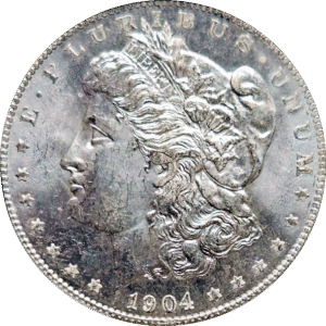 1904-O-obv 1904 O Morgan Dollar CACG MS63