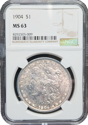 1904 Morgan Silver Dollar Toner NGC MS63