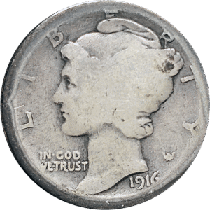 1916 D Mercury Dime Key Date PCGS AG3